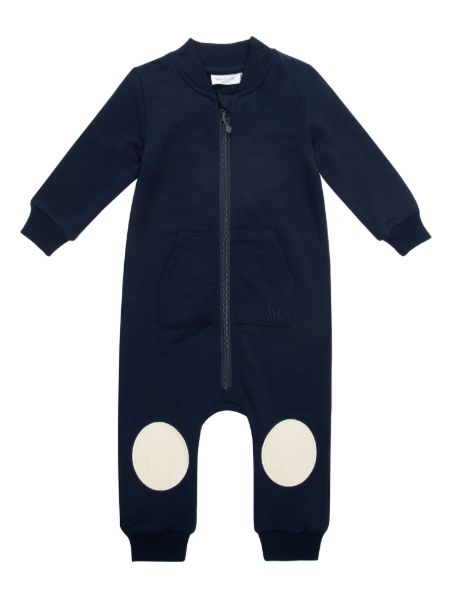 Bilde av WoolLand Bergen Terry overall baby BlueInk